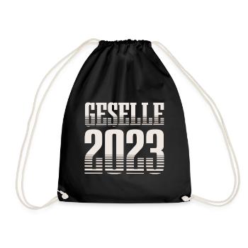 Geselle 2023 Gesellenprüfung - Turnbeutel - Schwarz - Vorne