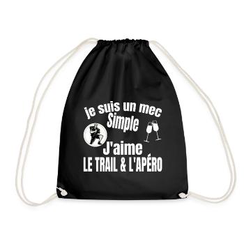 trail et apéro - Sac de sport léger - noir - Devant