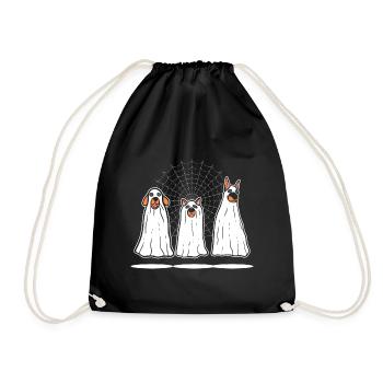 Lustiger Halloween -Hund Hundehalter - Turnbeutel - Schwarz - Vorne