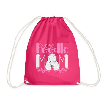 Pudel Mama Hund Pudel Mama - Turnbeutel - Fuchsia - Vorne