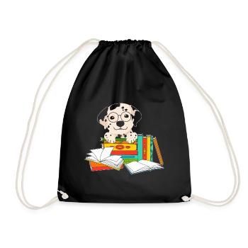 Les amoureux des chiens dalmates lisent le livre chiot - Sac de sport léger - noir - Devant