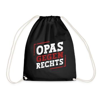Opas Gegen Rechts - Turnbeutel - Schwarz - Vorne