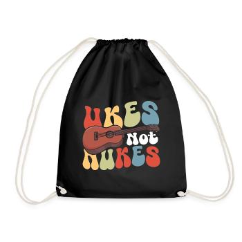 Ukulele Lover Music Ukulele Kostüm Ukulele Merch - Turnbeutel - Schwarz - Vorne