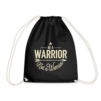 Soyez un guerrier, pas un dicton inspirant inquiet - Sac de sport léger - noir - Devant