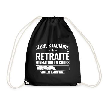 Jeune Stagiaire Retraité Citation Humour Cadeau - Sac de sport léger - noir - Devant