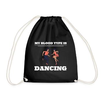 My Blood Type Is Dancing Zeitgenössischer Tänzer - Turnbeutel - Schwarz - Vorne