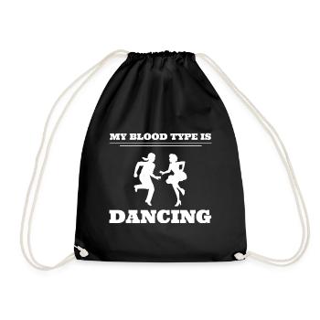 My Blood Type Is Dancing Zeitgenössischer Tänzer - Turnbeutel - Schwarz - Vorne