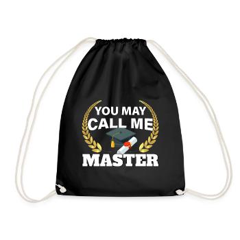You can call me Master Abschluss Design - Turnbeutel - Schwarz - Vorne