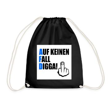 Definitely not digga - Drawstring Bag - black - Front