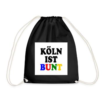 Cologne is colourful - Drawstring Bag - black - Front