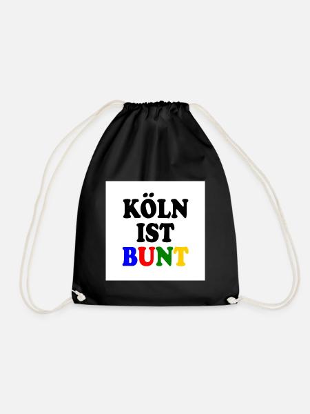 Köln ist bunt - Turnbeutel - Schwarz