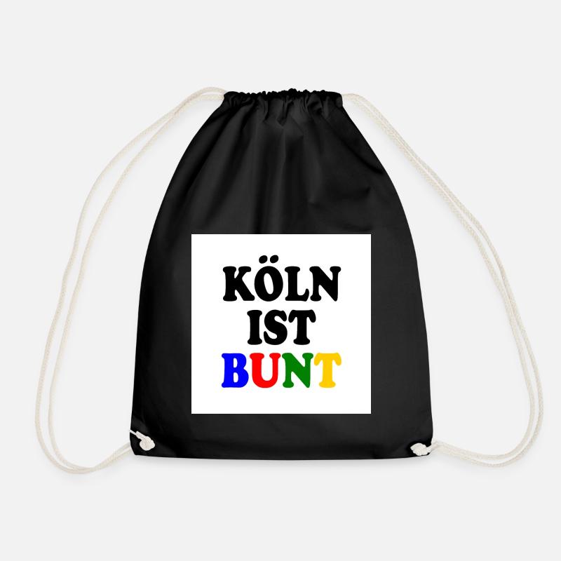 Köln ist bunt - Turnbeutel - Schwarz