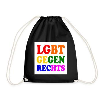 Les LGBT contre la droite - Sac de sport léger - noir - Devant