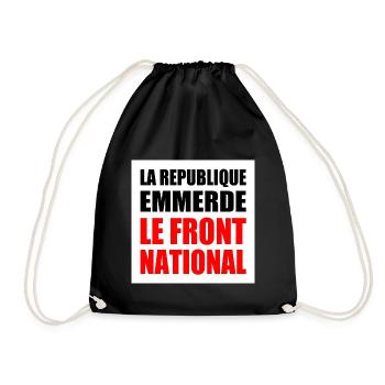 The Republic fucks the National Front - Drawstring Bag - black - Front