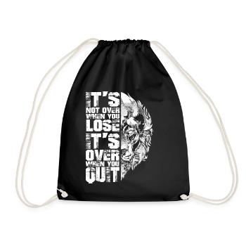 Lion Motivation Saying Giving Up Gift Strength - Drawstring Bag - black - Front