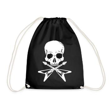 Heavy Metal E Guitar - Drawstring Bag - black - Front
