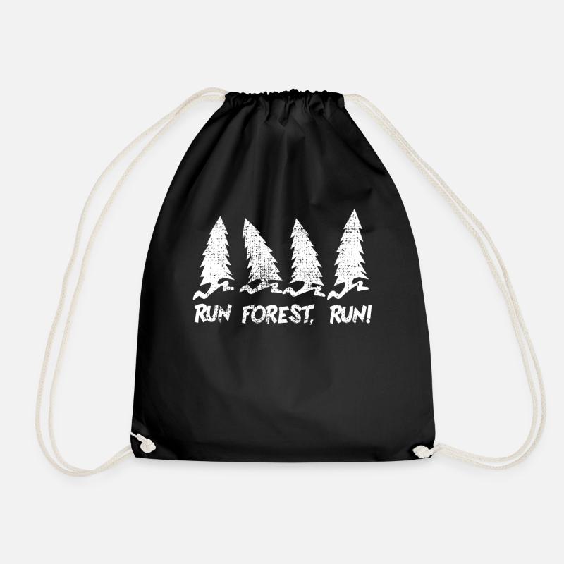 Wald Forest Lauf Run Witz - Turnbeutel - Schwarz