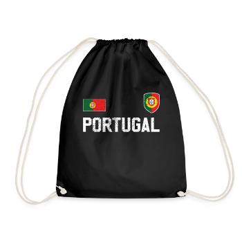 Portugal - Turnbeutel - Schwarz - Vorne