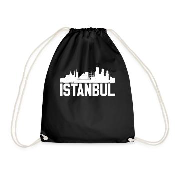 Skyline Istanbul - Turnbeutel - Schwarz - Vorne