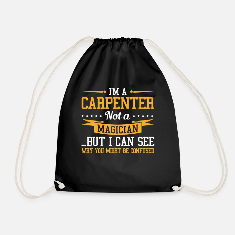 Carpenter Schreiner Saege - Drawstring Bag - black