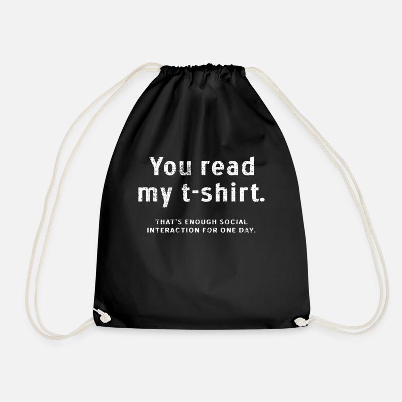 Anti social - Drawstring Bag - black