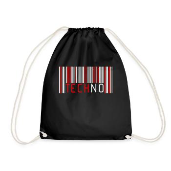 Barcode techno - Drawstring Bag - black - Front