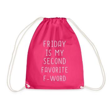 FRIDAY SHIRT - Drawstring Bag - fuchsia - Front