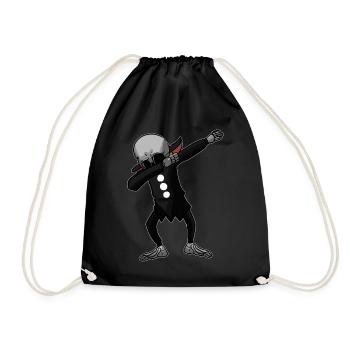 Halloween Dabbing Skeleton - Drawstring Bag - black - Front