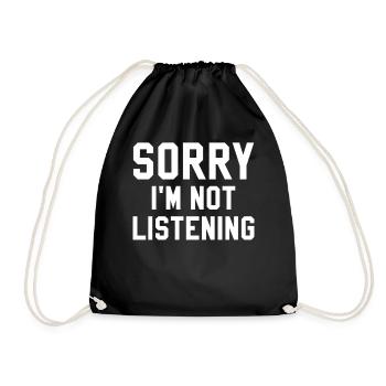 Je n'ai pas écouté - Sac de sport léger - noir - Devant