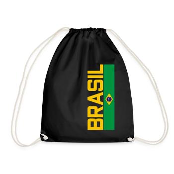 Retro Brasilien Trikot - Turnbeutel - Schwarz - Vorne