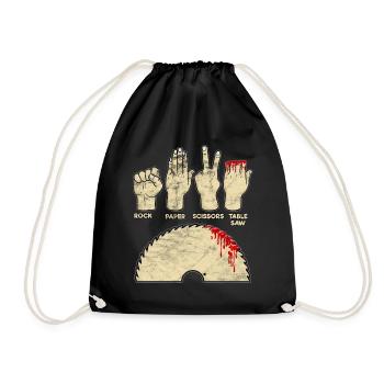 Carpenter finger off - Drawstring Bag - black - Front