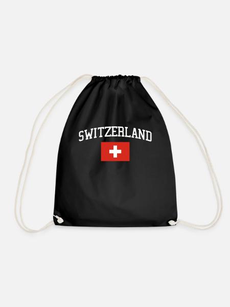 Schweiz Flagge - Turnbeutel - Schwarz