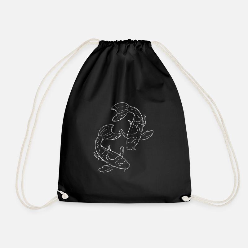 Koi Fisch - Turnbeutel - Schwarz