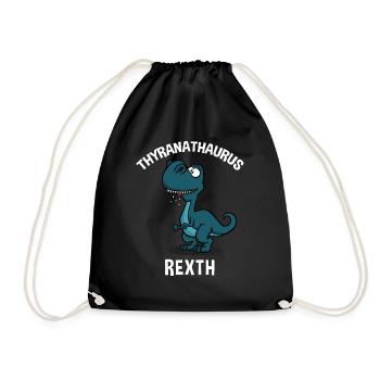 Thyranasaurus Rexth Dinosaur Lisp - Drawstring Bag - black - Front