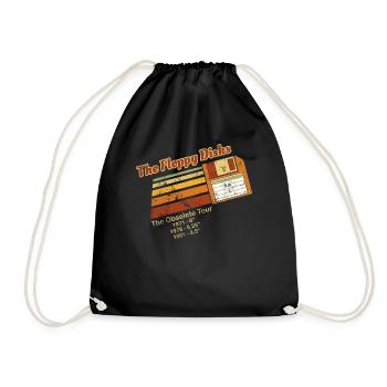 The Floppy Disks Tour Nostalgic Vintage - Drawstring Bag - black - Front