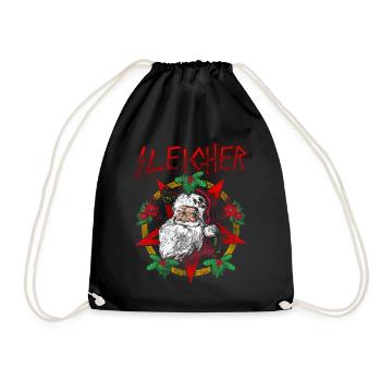 Sleigher | Père Noël Heavy Metal - Sac de sport léger - noir - Devant
