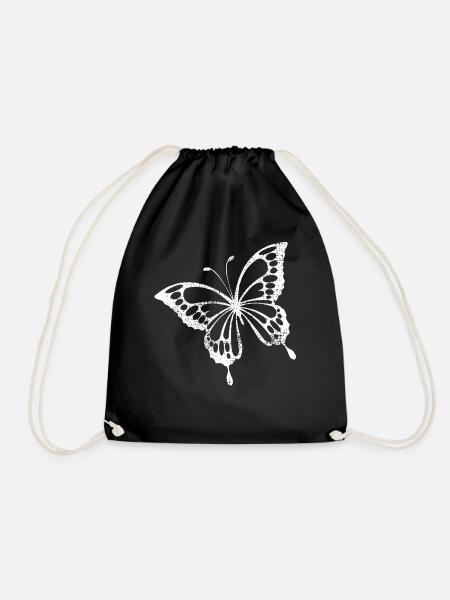 Schmetterling - Turnbeutel - Schwarz