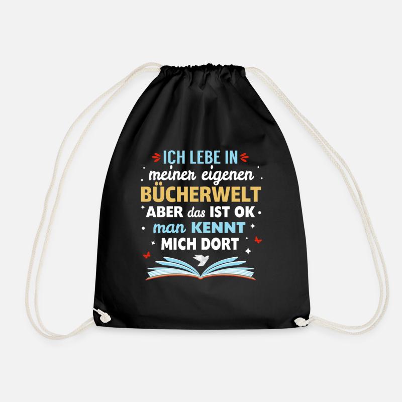 Wir lieben Bücher - Turnbeutel - Schwarz
