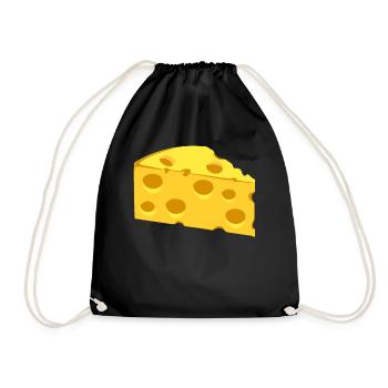 Fromage à trous - Sac de sport léger - noir - Devant