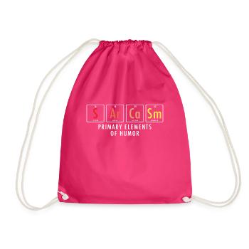 sarcasm - Drawstring Bag - fuchsia - Front