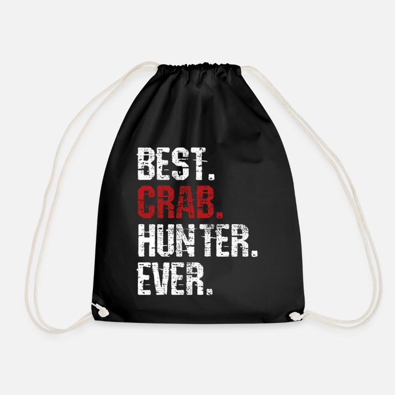 Crab Jaeger - Drawstring Bag - black