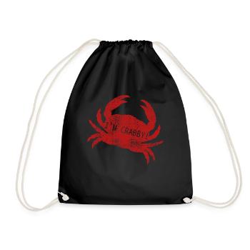 Crab crab - Drawstring Bag - black - Front