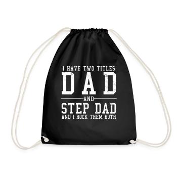 Beau-père fête des pères - Sac de sport léger - noir - Devant