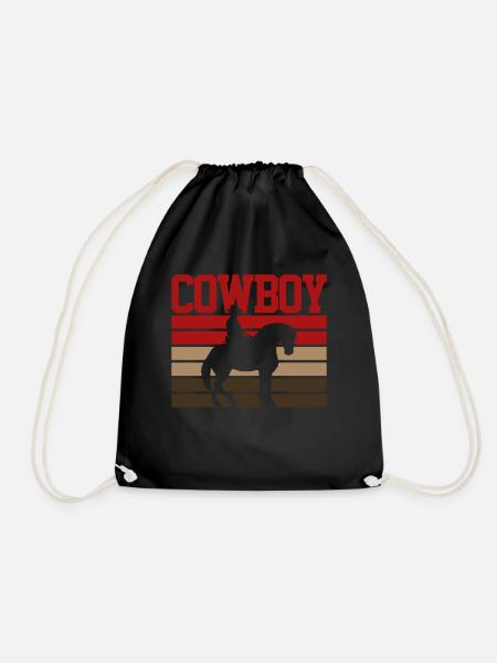 COWBOY SHIRT - Turnbeutel - Schwarz