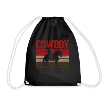 cow-boy - Sac de sport léger - noir - Devant
