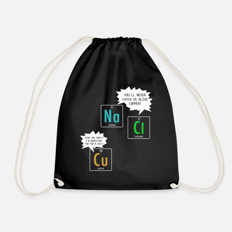 Chemie Chemikerin Lustig Nerd - Turnbeutel - Schwarz