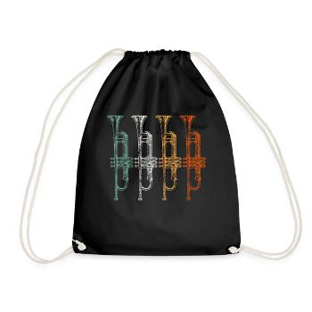 trumpet - Drawstring Bag - black - Front