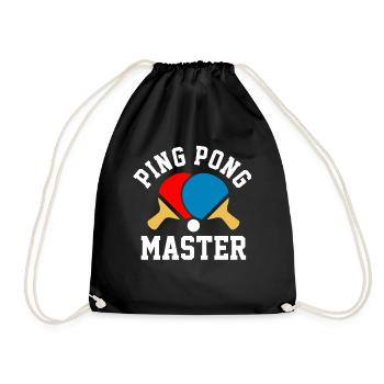 Ping Pong table tennis - Drawstring Bag - black - Front