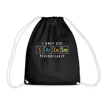 sarcasm - Drawstring Bag - black - Front