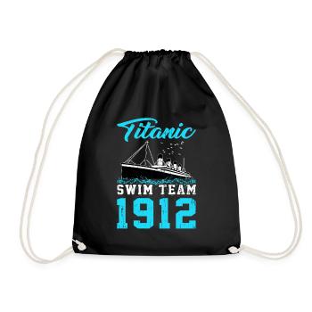 Schwimmer Titanic Swim Team 1912 Schwimmen - Turnbeutel - Schwarz - Vorne